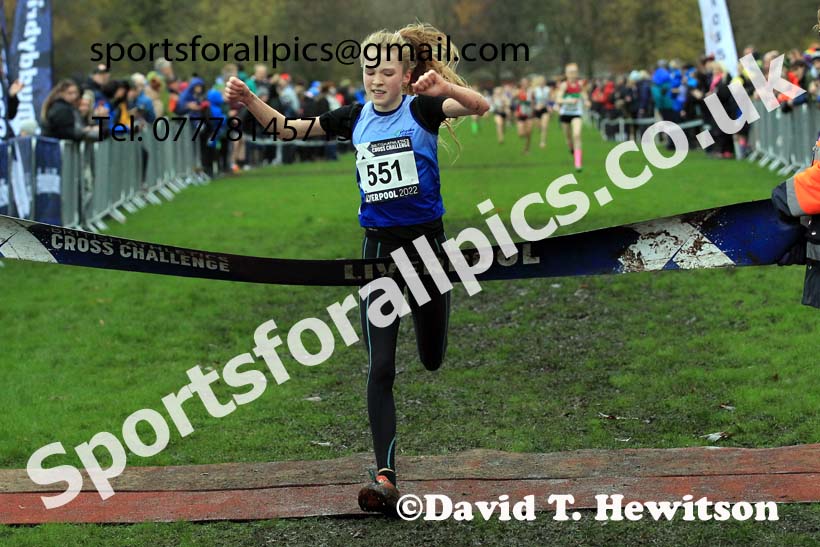Girls Under-15s, 2022 British Athletics Cross Challenge, Sefton Park, Liverpool.  Photo: David T. Hewitson/Sports for All Pics